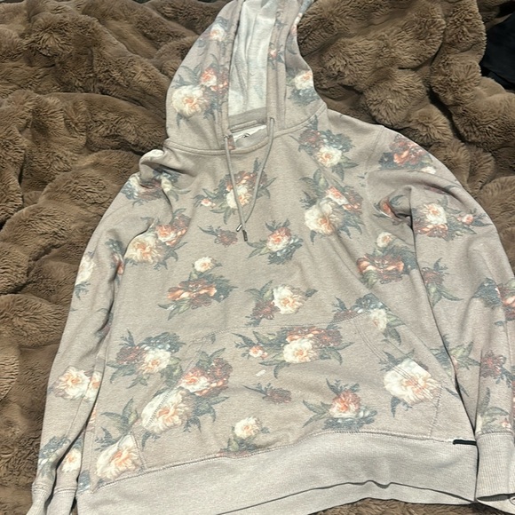 On The Byas Floral Print Light Weight Sweatshirt Hoodie Women's S - Picture 1 of 4